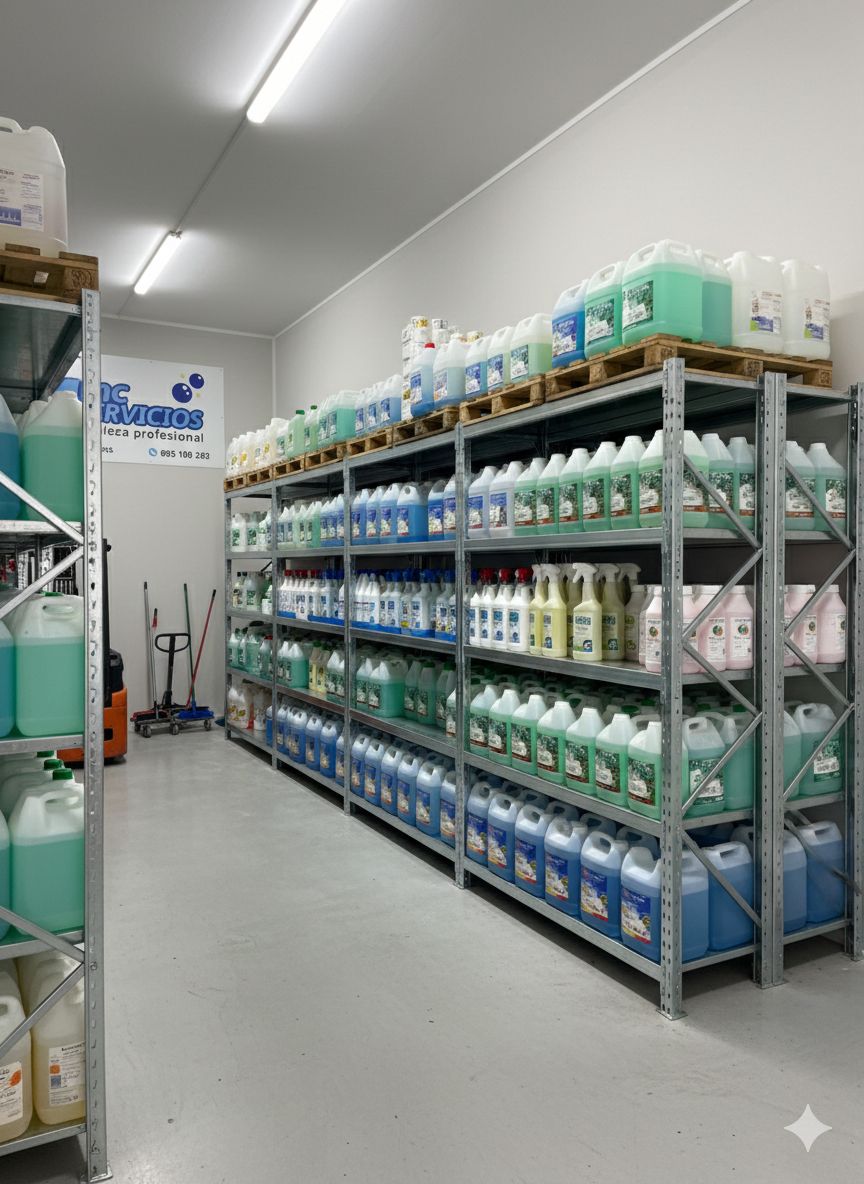 Almacén de productos de limpieza profesional MMC Servicios Integrales Valencia